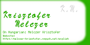 krisztofer melczer business card